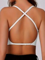 Multiple Methods Simple Solid Seamless Bra, Comfy & Breathable Backless Push Up Removable Padded Bra, Women'S Lingerie & Underwear - Image 8