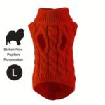 1Pc Cozy Knit Cat & Dog Sweater - Soft Acrylic Pullover For Small To Medium Pets, Winter & Fall Warmth, 7 Color Options, Machine Washable - Image 28