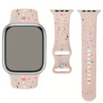 Broken Floral Sports Bands Compatible With Apple Watch Band 38Mm 40Mm 41Mm 42Mm 44Mm 45Mm 49Mm, Soft Sport Waterproof Strap Replacement Wristband For Iwatch Ultra Series 9 8 Se 7 6 5 4 3 2 1 Women Men, Workout Accessory, Active Lifestyle Band, Floral Design, Sporty Strap, Durable Material, Comfortable Fit, Smartwatch Accessory, Sports Lovers, Active Individuals - Image 3