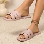 New Women'S Fashionable Solid Color Eva Rubber Plastic Integrated Flat Bottom Casual Slippers, Elegant And Comfortable, Light And Soft For All Seasons, Suitable For Daily Life, Work Or Beach Vacation Etc - Image 9