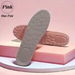 1 Pair Ultra-Soft 4D Women'S Sport Insoles - Adaptive Elastic Comfort, Shock Absorption & Sweat-Wicking, Pink, Sizes 5-9.5, Ideal For Sports & Casual Wear - Image 3