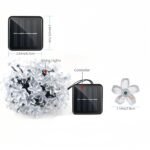 Solarflora Led Solar-Powered Flower String Lights, Multi-Color Plastic Floral Garden Lights, 600Mah Nickel Battery, Button Control, Space-Themed, Non-Removable Photovoltaic Module, Ideal For Wedding Decor - Image 4