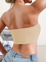 1Pc Women'S Seamless Strapless Bra - Invisible, Push-Up, Side Gathering, High Support With Front Closure, Solid Color, Medium Support, Wireless, No Padding, Comfortable And Supportive, Bra For Wome - Image 6