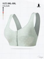Women'S Oversized Underwear Front Button Vest Comfortable Bra, Thin Breathable Random Print Oversized Bra - Image 2
