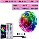 Nbbuff Smart Led Music Sync Light Strip With App & Remote Control, Rgbw Color Changing Lights With Dynamic Effects, Usb-Powered Party Lights For Home, Tv, Bedroom, Christmas, Weddings, Compatible With Alexa/ Assistant, Energy-Efficient Led Lights - Image 2