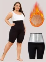 Women'S Plus Size High-Stretch Yoga & Fitness Shorts - Breathable, Semi-Sheer Activewear For Hiking & Outdoor Activities - Image 6