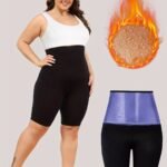 Women'S Plus Size High-Stretch Yoga & Fitness Shorts - Breathable, Semi-Sheer Activewear For Hiking & Outdoor Activities
