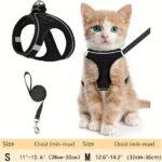 Reflective Soft Mesh Escape-Proof Cat Harness & Leash Set: For Safe Outdoor Walks With Your Kitten - Image 15