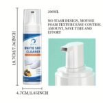 1Pc 200Ml/6.76Oz Whiten Shoe Cleaner, Oxidizing Reduction Agent, Decontamination And Whitening Repair, Multi-Functional Cleaner, Suitable For White Shoes - Image 2