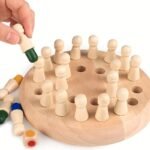 Fhzug Educational Wooden Memory Matching Game - Chess Board With Colorful Pegs, Fun & Engaging Puzzle For Youngsters & Adults, Perfect For Holidays & Gifts, Enhances Memory Skills, Random Colors, Chess Accessories, Gift Item, Classic Design, Durable Construction, Cognitive Development, Family Fun, Highquality Wood, Family Fun Activity, Family Fun Activity, Fhzug - Image 7