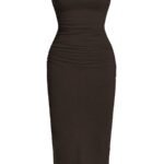 Ruched Solid Tube Dress, Casual Dress For Spring & Summer, Women'S Clothing