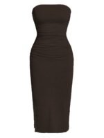 Ruched Solid Tube Dress, Casual Dress For Spring & Summer, Women'S Clothing