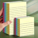 100Pcs/200Pcs Vibrant Horizontal Line Sticky Note Set - Colorful Notebooks For Students And Office Organization, Reusable School Supplies, Aesthetic Stationery Gift, Essential For Back To School