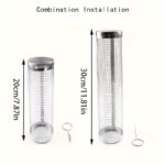 1Pc Stainless Steel Bbq Grill Basket, Metal Mesh Roasting Net For Outdoor Barbecue, Multi-Person Grilling Accessory, Grilling Accessories For Outdoor Grill - Image 3