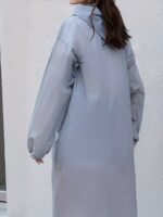 Windproof High Quality Eva Thickened Full-Body Adult Rain Jacket - Hooded Sporty Raincoat With Button Front, Semi-Translucent Design & Elastic Cuffs For Outdoor Cycling, Hiking, Running - Lightweight & Portable, Outdoor Rain Protection | Fullbody Raincoat | Windproof Eva - Image 2
