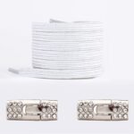 1 Pair Elastic No-Tie Shoe Laces With Diamond Buckle, Lightweight Acetate Rivet Laces, Solid Color Fashion Sneaker Laces, Hand Washable, Woven Craftsmanship, Sports Style - Image 11