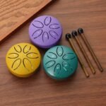 Mini 7.62 Cm Steel Tongue Drum, Hollow Drum, Carbon Steel Hand Drum, Percussion Instrument, Portable Mini Iron Drum, Send Drum Mallets, Music Book, Suitable For Beginners - Image 6