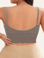 Single Pack 1Xl-4Xl Women'S Plus Size Solid Earth Tone Bra With Removable Pads And Adjustable Straps, Pullover Style Bra In 5 Colors For All Seasons - Image 8