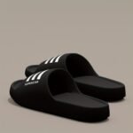 Unisex Superstar Eva Slides - Comfortable, Non-Slip Thick Sole Slippers For Indoor & Outdoor Use, Black & White Striped Design, Lightweight And Machine Washable, House Slippers - Image 2