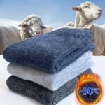 3 Pairs Men'S Winter Warm Socks, Thick Towel Mid-Calf Socks, Anti-Cold Snow Boots Socks, Size 39-44, Polyester Blend, Elastic, Solid Color, Hand Wash Or Dry Clean, Knitted Fabric - Image 9