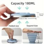 1Pc 180/270/320Ml Portable Outdoor Camping And Travel Folding Water Cup, Food-Grade Silicone Compression Cup For Brushing Teeth, Travel Folding Water Cup - Image 10