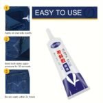 50Ml Premium Quick-Dry Fabric Adhesive - Waterproof Sewing Glue For Denim, Faux Leather & All Materials, Flexible Bonding Repair Solution - Image 3