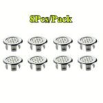 4/6/8/10/15/20/25/30Pcs Pack Plastic Bathroom Kitchen Sink Overflow Cover Ring Insert Replacement - Chrome Round Drain Cap With Plastic Strips, Durable Bathroom & Kitchen Sink Accessories, Sink Drain Cover, Overflow Prevention, Modern Drain Cover, Durable Plastic - Image 5