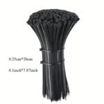 100Pcs Black Cable Ties - 4 Sizes (10.16Cm, 20.32Cm, 30.48Cm, 40.64Cm) - Durable, Uv-Resistant & Self-Locking For Home And Office Cord Organization - Image 7