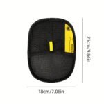 Upgraded Large Pet Static Hair Removal Gloves - Black Polypropylene Cat Grooming Gloves With Yellow Accents, 24.99Cm*17.98Cm, Efficient Pet Hair And Dander Removal, Essential Tool For Cats And Dogs | Stylish Pet Accessory | Durable Care Gloves - Image 2