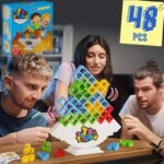16/32/48Pcs Fun Balance Stacking Building Blocks Board Game For Kids Adults Friends Team Dorm Family Game Night And Partie Christmas, Halloween Gift