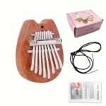 Mini Kalimba Thumb Piano 8-Key Wooden With Hanging Rope, Exquisite Finger Piano Instrument, Ideal Gift For Friends, Valentine'S Day, Adult Beginners - Image 9