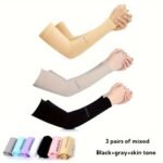 1 Pair/2 Pairs/3 Pairs Of Unisex Nylon Protective Ice Sleeves, Suitable For Wrists And Arms. Ideal For Outdoor Activities, Driving, Cycling, Running, Fishing, And Sports Like Baseball - Image 7