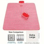Extra Large Outdoor Camping Blanket & Picnic Mat - Heavy-Duty Portable All-Weather Gingham Checkered Design In Yellow & White, Lightweight & Sturdy With Carry Handle, 198.12Cm X 149.86Cm/198.12Cm X 198.12Cm/149.86Cm X 99.06Cm For Beach, Backyard, Travel, Indoor/Outdoor Use - Ideal For Family Games, Bbqs, Sports - Easy-Clean Durable Mat For Men & Women, Hand Washable, Vibrant Colors, Versatile For Camping, Camping Equipment And Accessories, Portable Picnic Mat, - Image 4