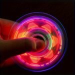 Colorful Finger Spinner, Glowing Rotating Novelty Fidget Spinner, Fun Party Favor, Christmas, Halloween, Carnival, New Year, Birthday Gift, Party Favor, Fun Game Time, Safe Material, Durable Design, Cool Toy, Kids' Small Toy - Image 8