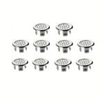4/6/8/10/15/20/25/30Pcs Pack Plastic Bathroom Kitchen Sink Overflow Cover Ring Insert Replacement - Chrome Round Drain Cap With Plastic Strips, Durable Bathroom & Kitchen Sink Accessories, Sink Drain Cover, Overflow Prevention, Modern Drain Cover, Durable Plastic - Image 2