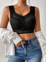 Women'S Wireless Bralette - Seamless Everyday & Formal Lingerie With Lace Trim, Non-Padded Cups For Natural Lift, Everyday & Special Occasion Bras For Women - Sexy Elegant Undergarment, Comfortable Undergarment, Feminine Lingerie, Delicate Lace Detailing, Smooth Fabric, Stylish Undergarments, Lingerie Lovers, Casual Wear, Breathable Material, Supportive Undergarments, Lingerie Enthusiasts - Image 3