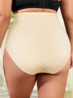 1Pc Plus Size High-Waist Tummy Control Women'S Underwear - Breathable Mesh, Cross-Compression Design, Seamless Briefs For Butt Lifting And Slimming Waist Reduction, Elegant Purple, Tummy Control Shapewear - Image 8