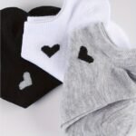 6/10 Pairs Unisex Ankle Socks With Heart Accents - Soft Breathable Moisture-Wicking No-Show Boat Socks For Men & Women, Assorted Colors, All-Season Casual Athletic Office Wear, Machine Washable - Image 10