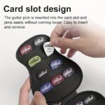 Guitar Pick Storage Pouch - A Guitar-Shaped Case That Can Hold 18 Guitar Picks, Easy To Carry. - Image 4