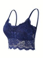 Women'S Hollow Out Wrapped Breast Lace Cami Bras, Anti-Slip Solid Medium Stretch Padded Bra, Women'S Lingerie & Underwear - Image 5