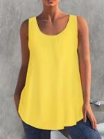 Solid Color Pleated Vest - Image 8
