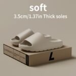 Women'S Eva Coconut Slides - Soft 3.5Cm/1.37In Thick Sole, Lightweight & Breathable Summer Slippers With Non-Slip Grip, White Casual Beach Shoes For Indoor/Outdoor Use, Indoor Slippers | Minimalist Slippers | Easyclean Material, Slippers For Indoor Use - Image 8