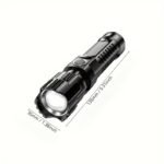 One Super Bright Flashlight, Usb Rechargeable, Retractable Focus, Wide Beam, Handheld Emergency Lighting Flashlight, Suitable For Outdoor, Exploration, And Work Lighting - Image 5
