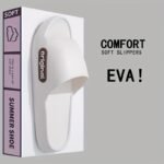 Of Lightweight Eva Slides For Women - Summer Home & Couple Use, Non-Slip, Odor-Resistant, Open-Toe Design, Flat Heel, Soft Cushioned Insole, Durable Sole, Easy To Clean, Casual Home Slippers|Open Toe Slippers|Eva Upper Material - Image 10
