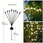 6/8/10-Light Solar Lawn Lamp For Yard, Illuminated Diode Wind Drive Firefly Ground Stake Light, Garden Ramadan Decoration Festival Lamp, Energy-Efficient Switch Control, Detachable Spotlight, Plastic Material, Solar-Powered, Outdoor Lighting - Image 11