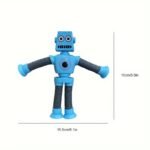 Transformable Robot Stretchy Tube Toy, Educational Cartoon Holiday Party Game With Suction Cup For Parent-Child Interaction, Interactive Play, Fun Character, Cartoon Toy, Highquality Plastic, Interactive Robot, Transformable Toy, Birthday Gift - Image 2