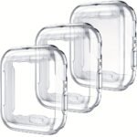 3Pcs/Set Men Women Tpu Full Cover High Definition Ultra Thin Watch Case, Anti-Drop Fashionable Casual Screen Protector Cover, For Apple Watch Case 38/40/41/42/44/45/46/49Mm, For Apple Watch Series Ultra/Se/11/10/9/8/7/6/5/4/3/2/1, Intelligent Watch Case Accessories