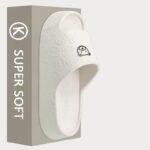 Women'S Thick Sole Non-Slip Eva Slides - Casual Slip-On Beach Indoor/Outdoor Sandals, Cartoon Design, All Seasons, Sizes 36-45, Available In White, Gray, Purple, Green, Black, Pink - Image 3