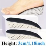 Black Eva Height-Increasing Insoles - Honeycomb Shock Absorption, 2/3/4/5Cm Height Increase, Unisex For Men And Women, Comfortable Foot Support With Breathable Design - Image 5