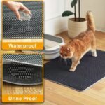Cat Litter Mat, Beautiful Honeycomb Cat Litter Box Catcher Pad, Suitable For Cats, Odor Control Double Layer, Urine Waterproof, Washable, Phthalate-Free - Image 14